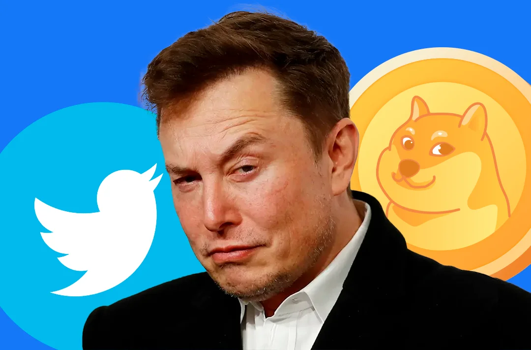 ​Илон Маск сменил логотип Twitter на DOGE. Мем-токен отреагировал ростом на 68%