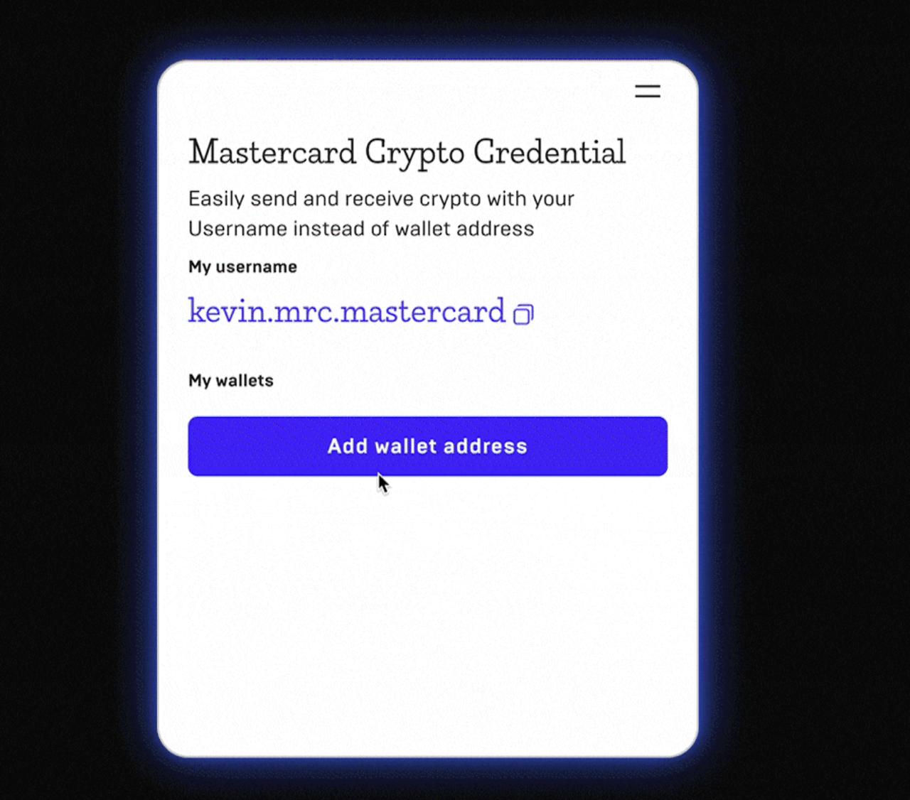 Перевод криптовалют по верифицированным именам пользователей