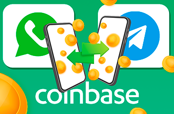 Coinbase wallet users will be able to transfer funds via WhatsApp and Telegram