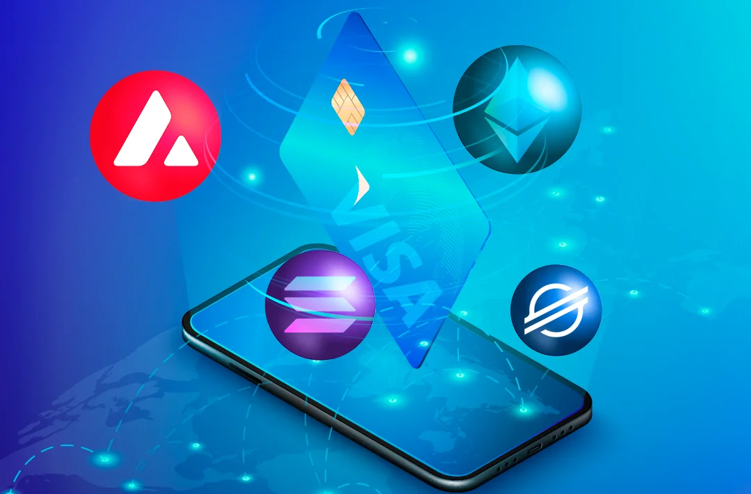 Visa добавила поддержку Stellar и Avalanche в дополнение к Ethereum и Solana