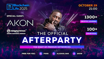 Blockchain Life 2025 in Dubai – the legendary Akon will perform an exclusive set at the official Afterparty